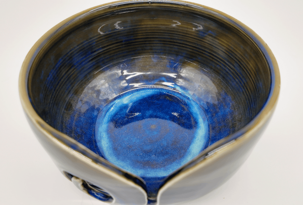 Inside the Lavenham Blue Ceramic Yarn Bowl Water Street