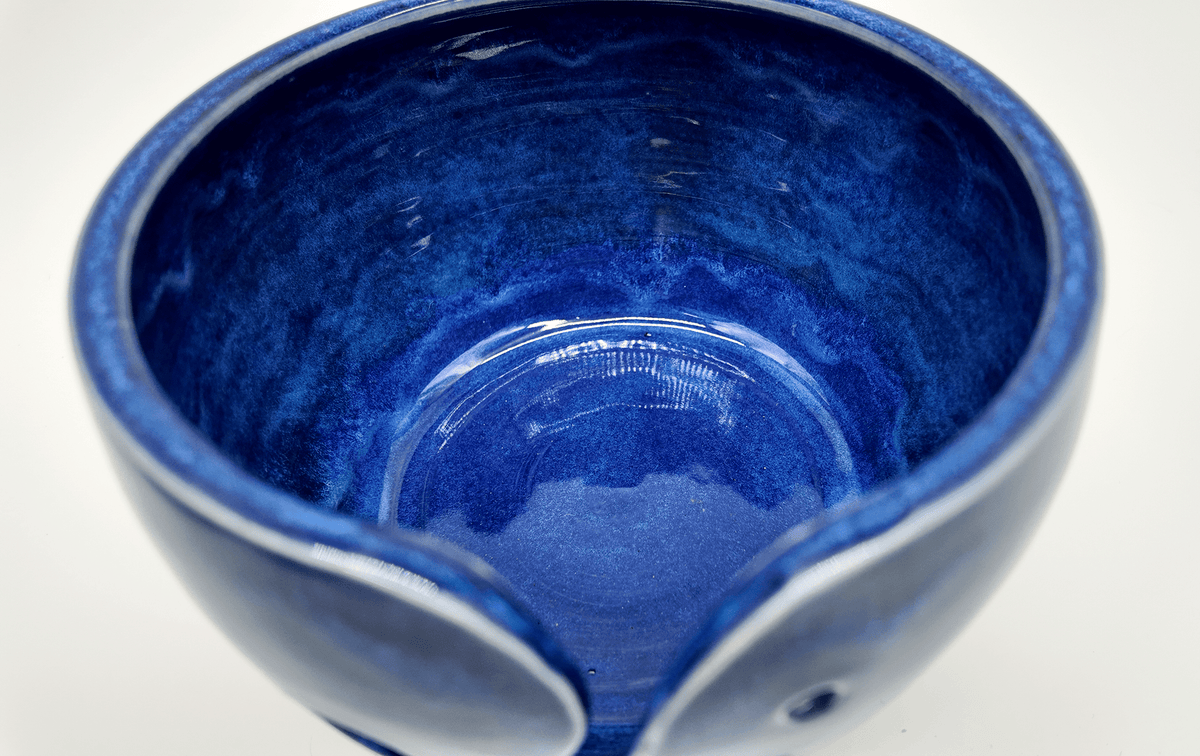 Inside the Lavenham Blue Ceramic Yarn Bowl Market Place