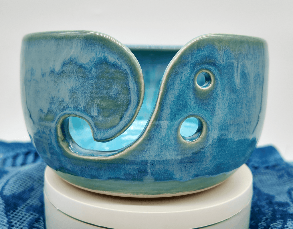 Lavenham Blue Ceramic Yarn Bowl Water Street